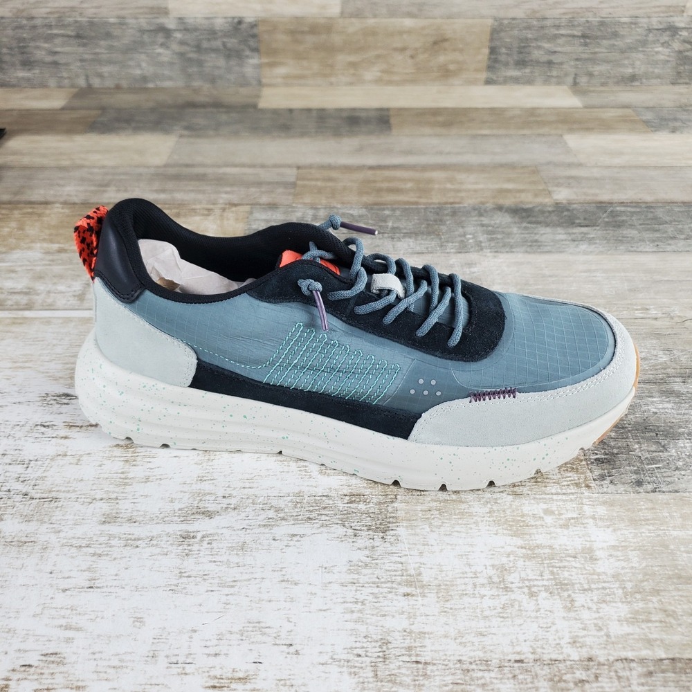 Hey Dude Sirocco Alta Nylon Mens Shoes Sz 9 Blue Ripstop Suede Lace Up Sneakers